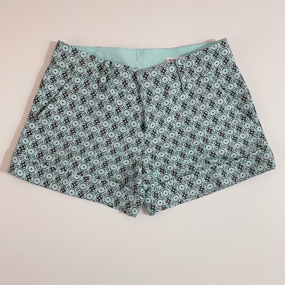 Club Monaco Blue Embroidered Print Shorts - Picture 2 of 8
